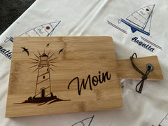 Bamboo board with Moin lighthouse engraving