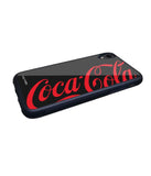 Coke Black Red - Glass Case for iPhone XR