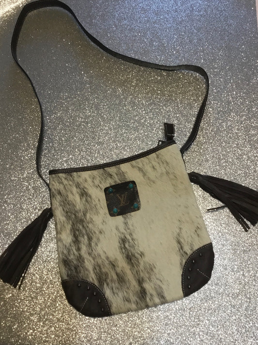 cowhide lv purse