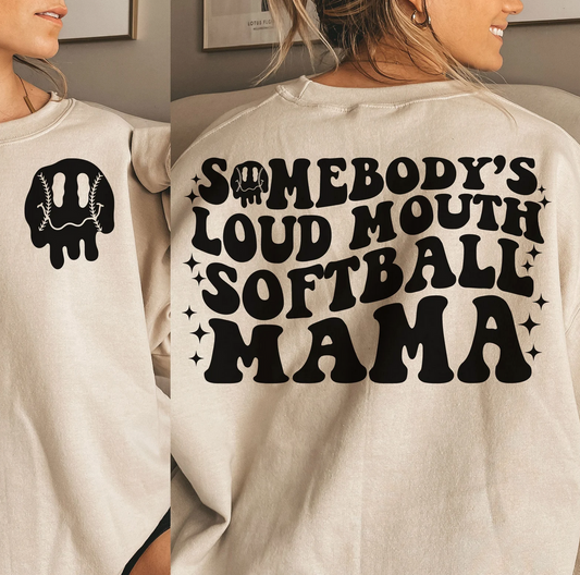 Somebody's Loud Mouth Baseball Mom Bleached T Shirt –  thetreasurechestgiftsanddecor