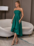 Green Sexy Sleeveless Elegant Flared Party Dress