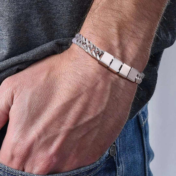 Pulseira Masculina Cubana Personalizada - Lyon Acessórios