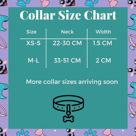 Dog collar size chart 