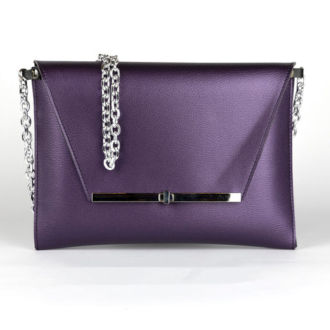 Clutch Borsa a Mano e Tracolla Viola - Borsette