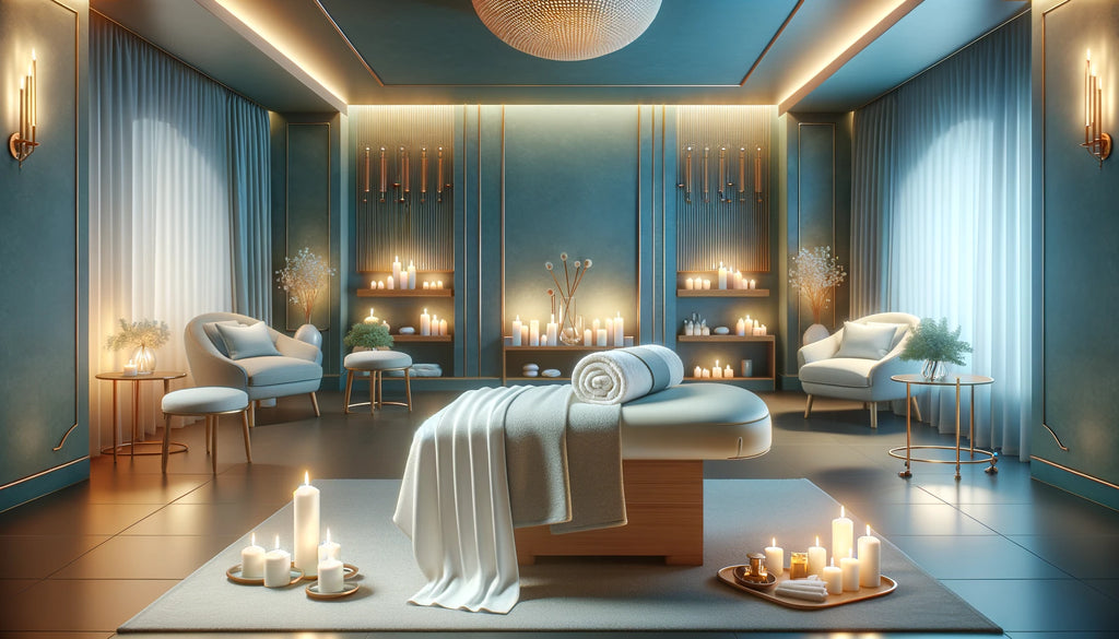 Serene spa room setup for relaxation and recovery