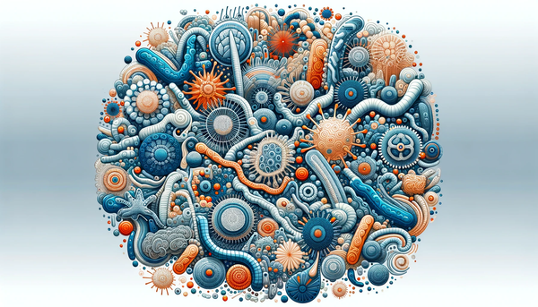 diverse microbial community illustration