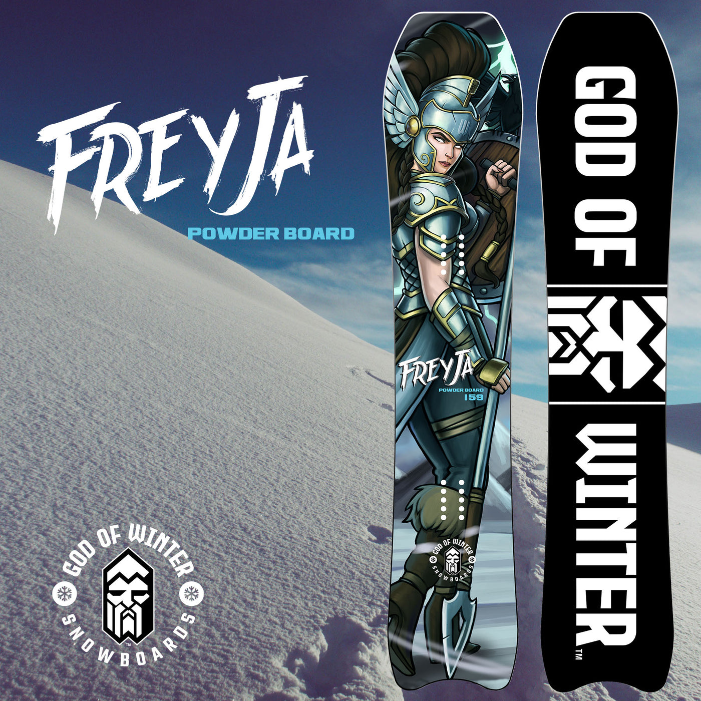 behalve voor kompas Absorberend God of Winter™ Freyja Directional Powder Board - Pre-order – God of Winter