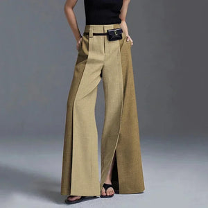 Front Slit Wide Leg Pants | Dreamofthe90s - The Dream Of The 90's Shoppe 