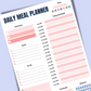 Free ADHD Daily Meal Planner Printable Template PDF
