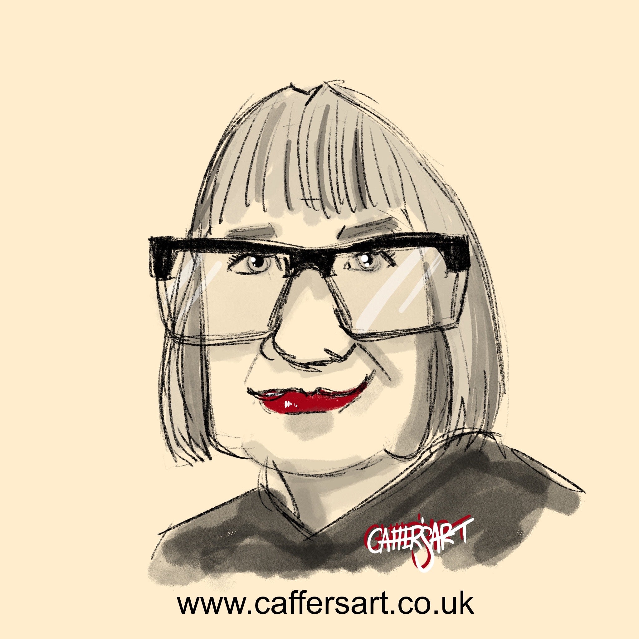 Esme Young Caricature