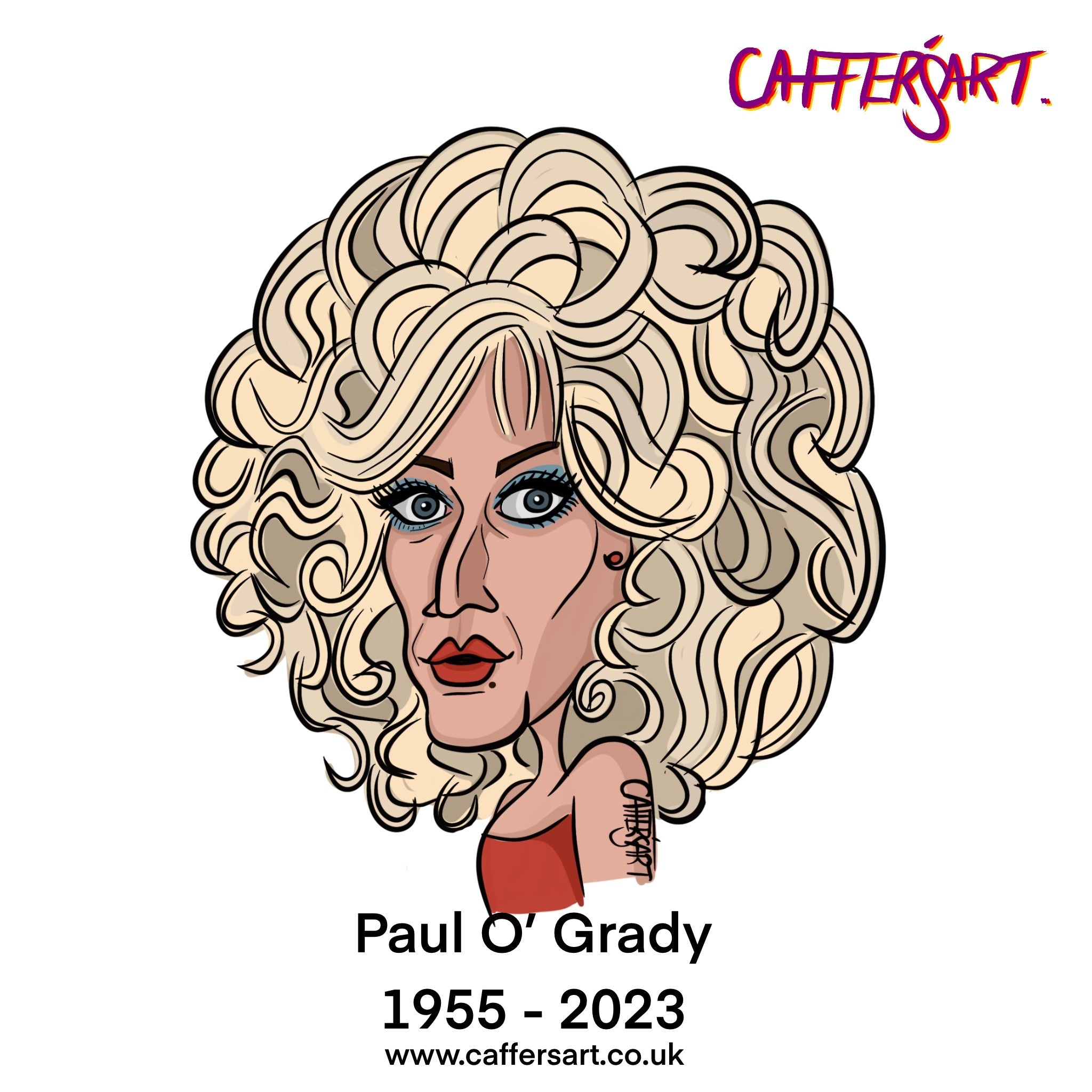 Paul O'Grady/Lily Savage Caricature