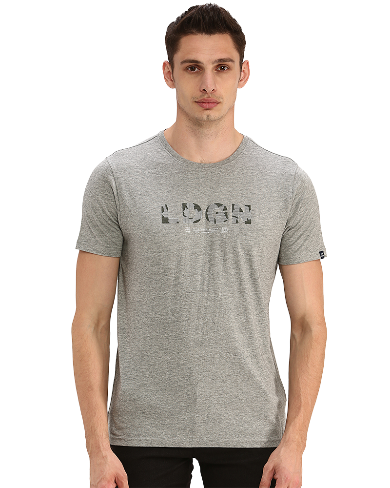 Buy Men's Black & Gray T-Shirts - Printed Crew T-Shirts Online – THE LADGEN