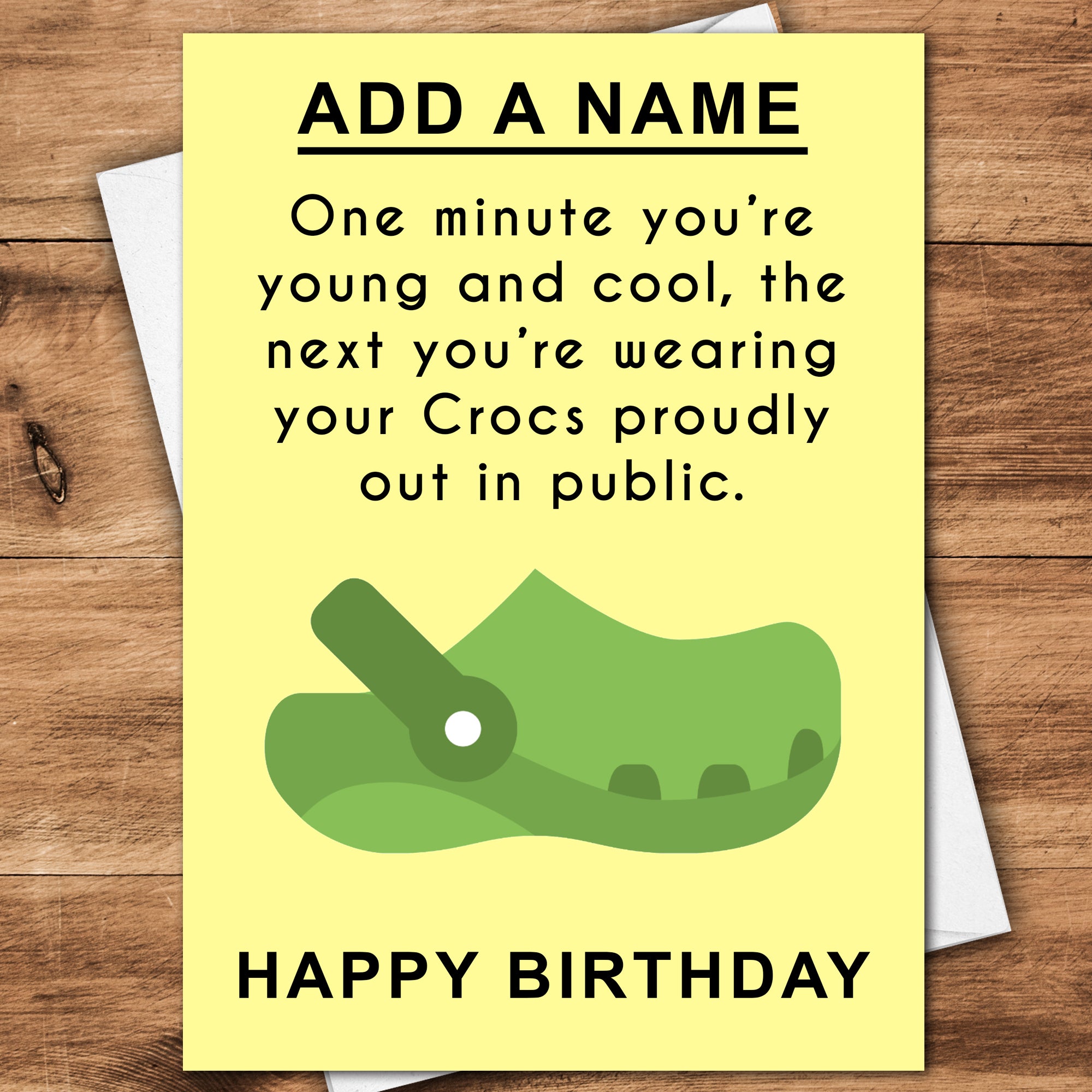Funny Crocs Birthday Card – Laura Kate
