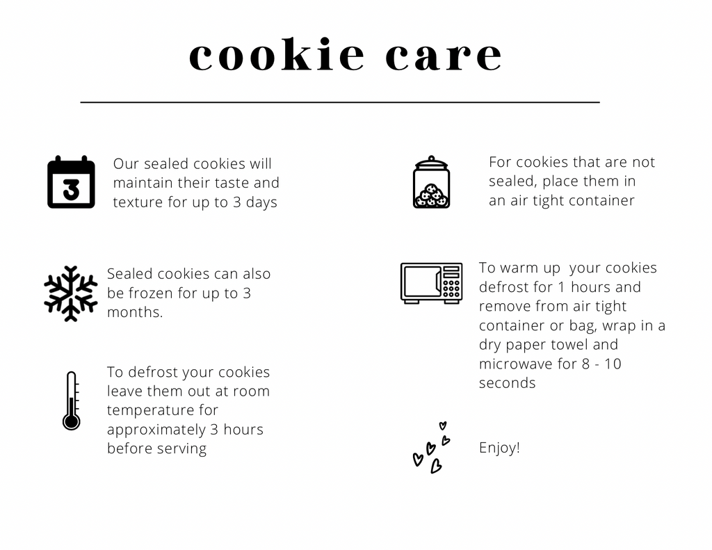 bake Cookie Care Instructions