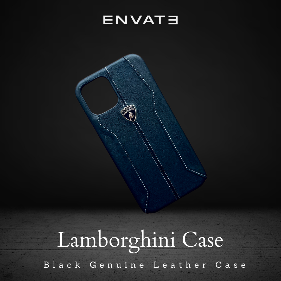 Lamborghini Black Leather Case For Iphone 12 / 12 Pro / 12 Pro Max –  Casecart India