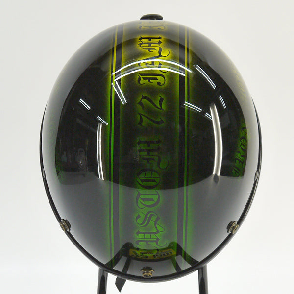 Half Cap Helmet 72jam Ip 78 Old English Green X Yellow Custom Paint Ha Raytec レイテック アクアリウム 水槽 レイアウト ヘルメット シールド 通販サイト