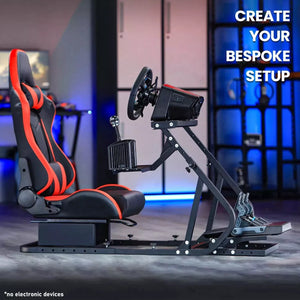 Marada G923 Racing Simulator Cockpit with Red Seat Compatible with Thrustmaster, Logitech,PXN, Fanatec Adjustable Mount Steering Wheel, Pedal, Handbrake Not Included - Marada - Logitech Steering