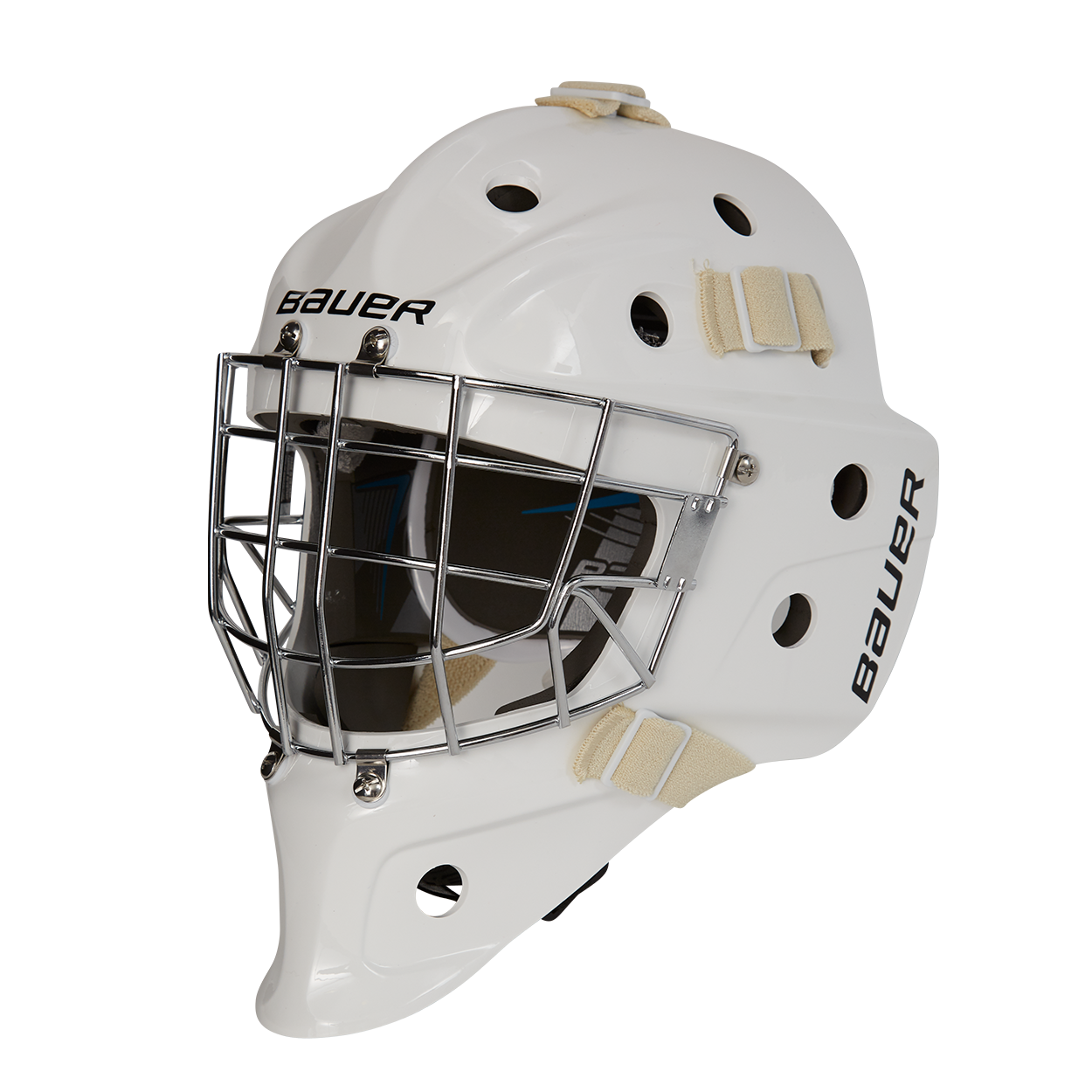 Bauer 950 Senior Non-Certified Cat Eye Goalie Mask in White Size Large