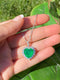 Lovely Vibrant Green Ethiopian Natural Emerald Necklace Pendant 925 Sterling Silver Chain