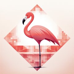 Art Deco flamingo