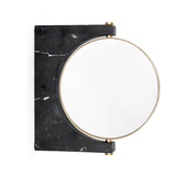 Pepe Marble Wall Mirror - Brass Frame and Black Marble Base - Menu - Do Shop