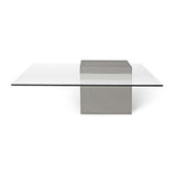 Concrete Verveine Coffee Table - Square with Glass Top - Lyon Beton - Do Shop