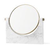 Pepe Marble Mirror - Brass Frame and White Marble Base - Menu - Do Shop