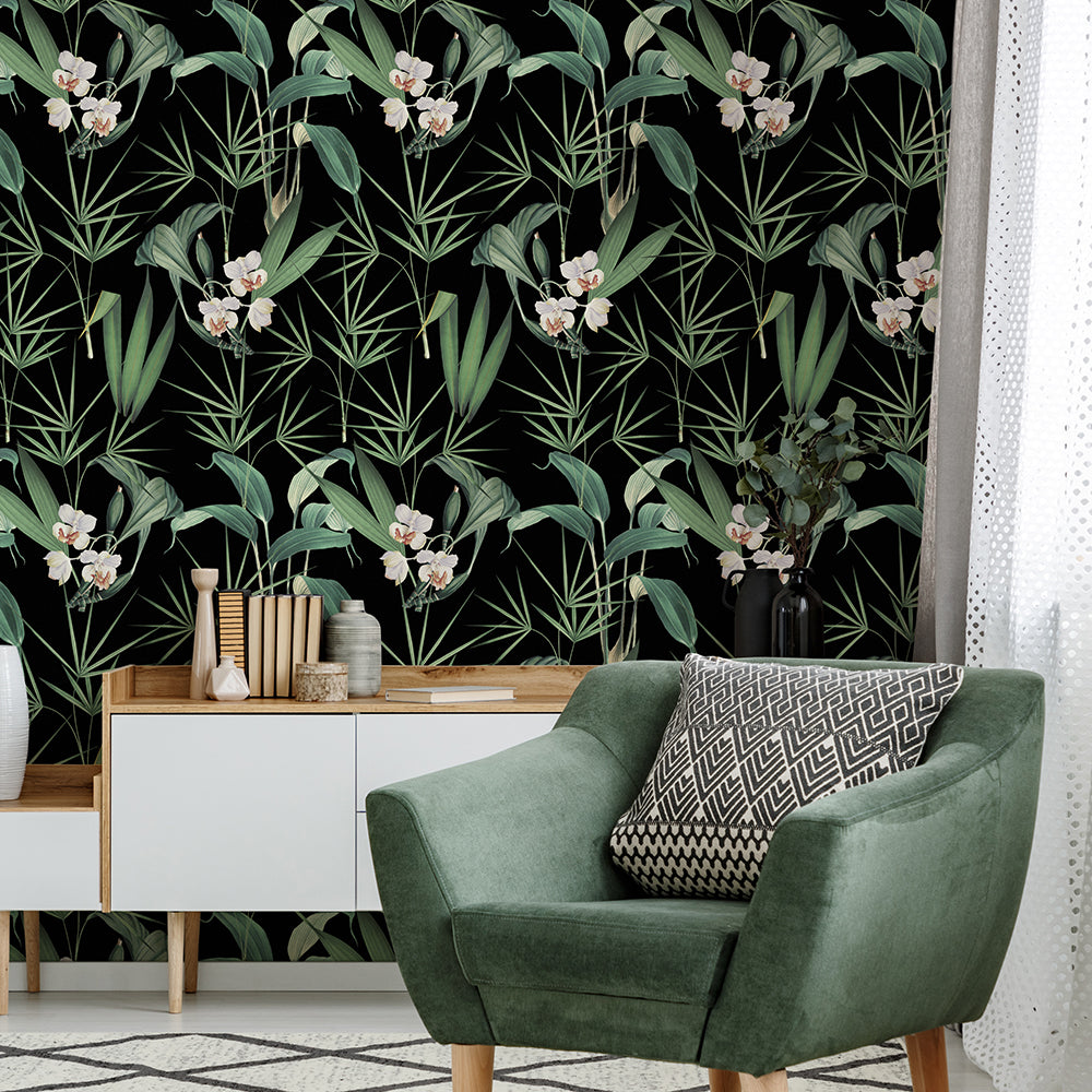 Palm Springs Anthracite Collectables Wallpaper