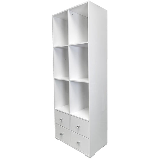 Glossy Column Shelf W/ Drawers