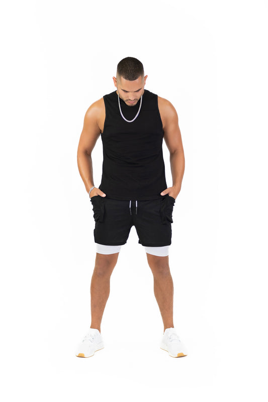 Men's 2-in-1 Shorts (White/Camo) – V By Victoria Inc