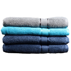 navy bath towel set