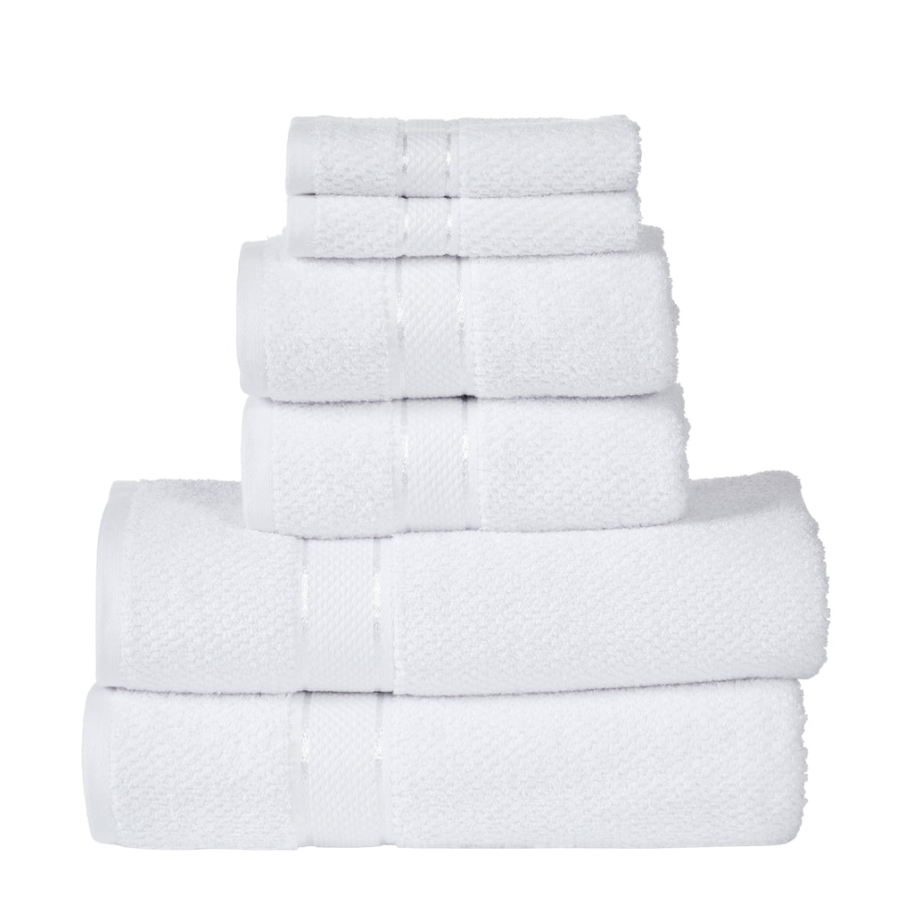 Senses Textured Rice Weave 6 Piece Bathroom Towel Set (Navy) – Luxury Towel  Company