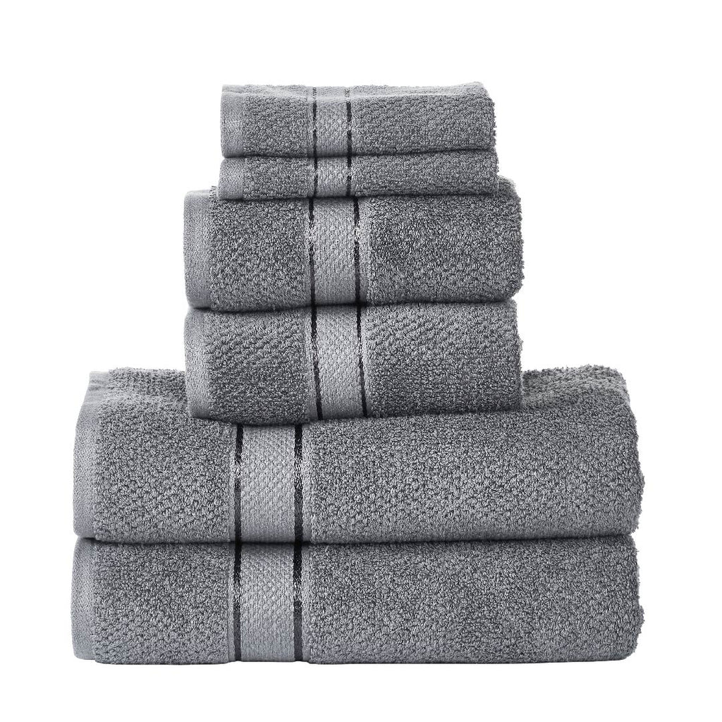 Senses Textured Rice Weave 6 Piece Bathroom Towel Set (Grey) – Luxury Towel  Company