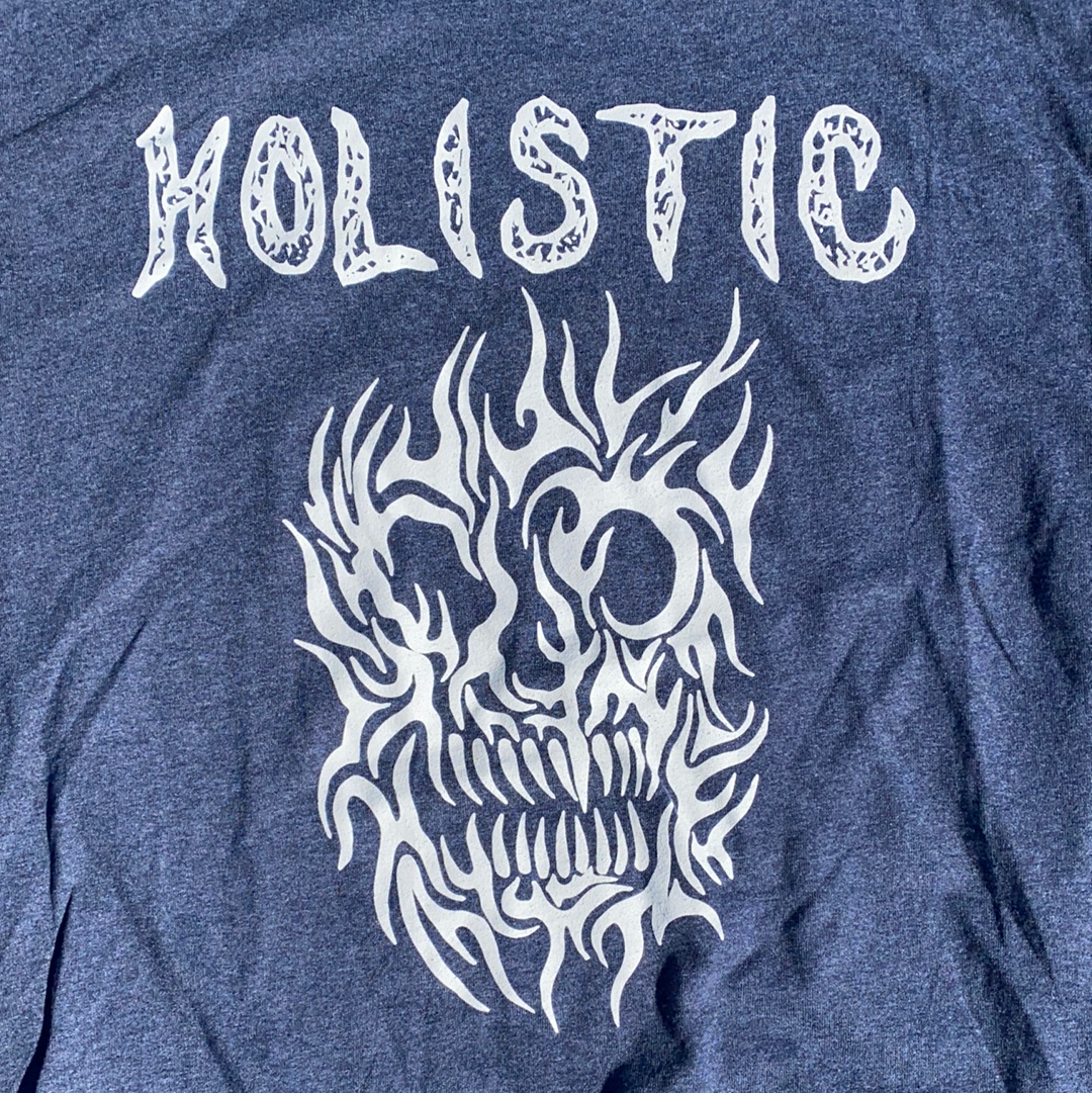 Holistic X Lotties Tee Heather Navy Holistic Skateshop