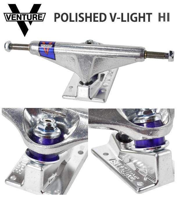 Truck Venture trucks V-light all Polished HI 139mm + Roda Spitfire