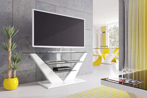 Maxima House Floor TV Stand LUNA for up to 65 inch TV's with LED - Vip Game Room - Gloss TV Stand