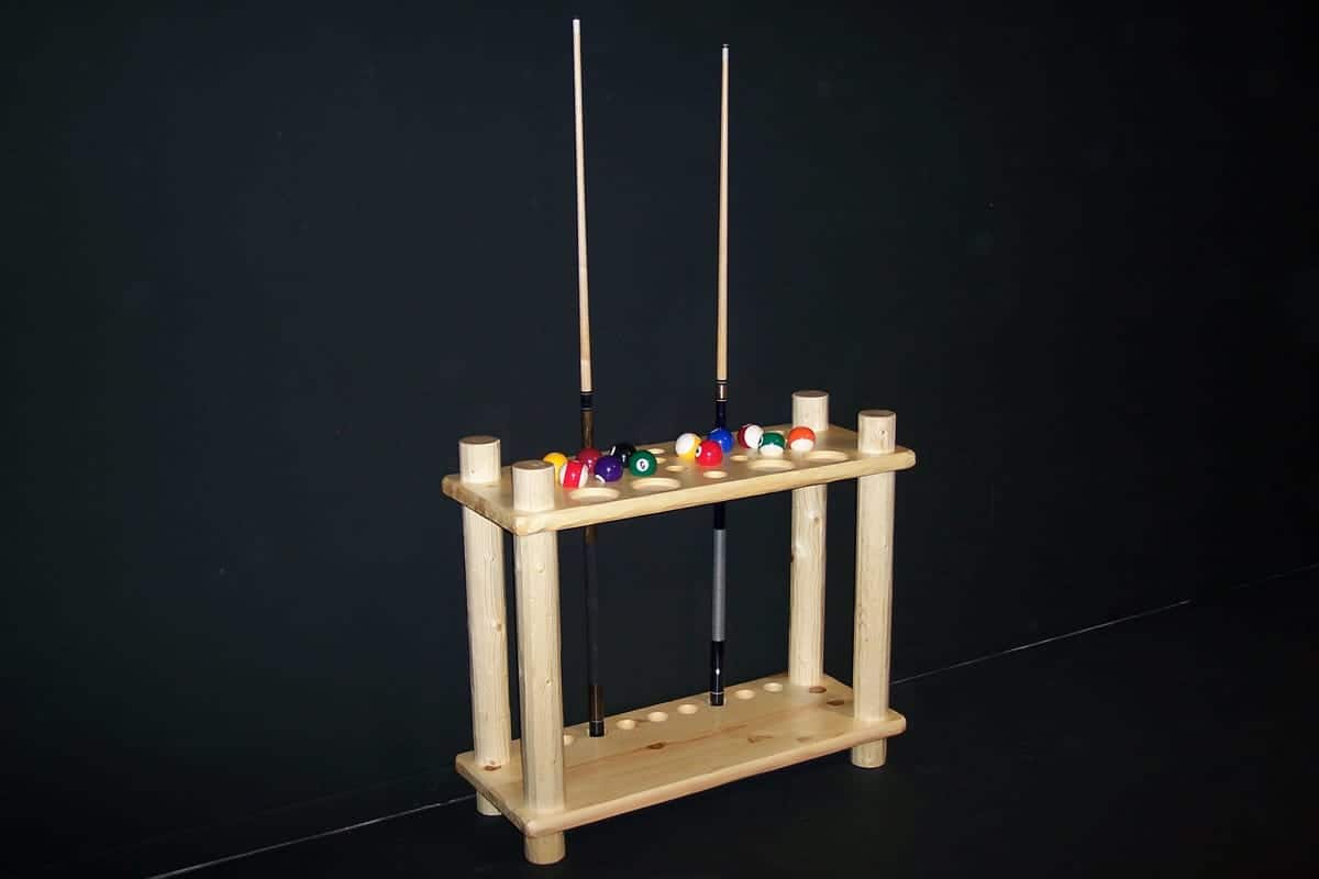 Viking Log Pine Cue Floor Cue Rack Non-Stock 31"H x 36"W x 14"D