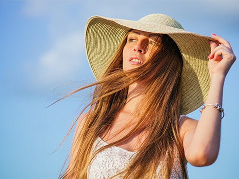 Covering your hair can protect your hair from sun