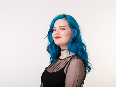 Sky blue hair color