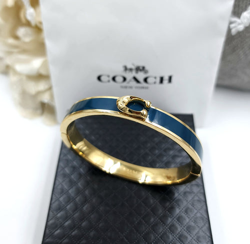 COACH Signature C Hinged Bangle Bracelet | TheBay