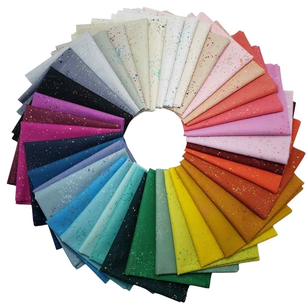 Speckled Fat Quarter Modern Colorful Quilt Fabric Bundle
