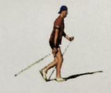 Nordic Walking: Der Diagonalschritt: Abbildung der Vorschwungphase