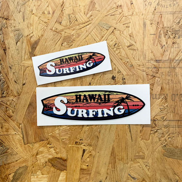 ハワイ サーフィン シールステッカー《HAWAII SURFING》（超防水・防滴