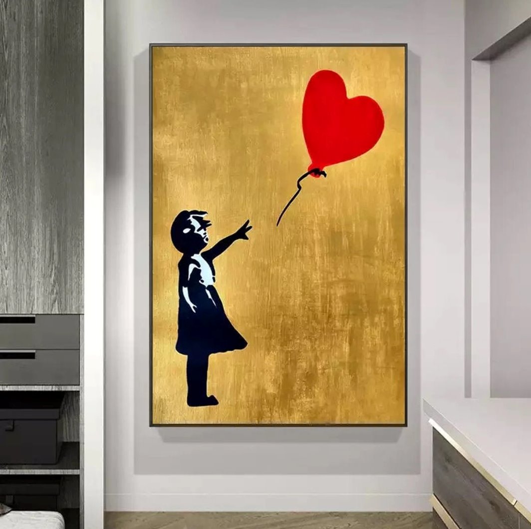 Banksy Canvas Girl With Balloon