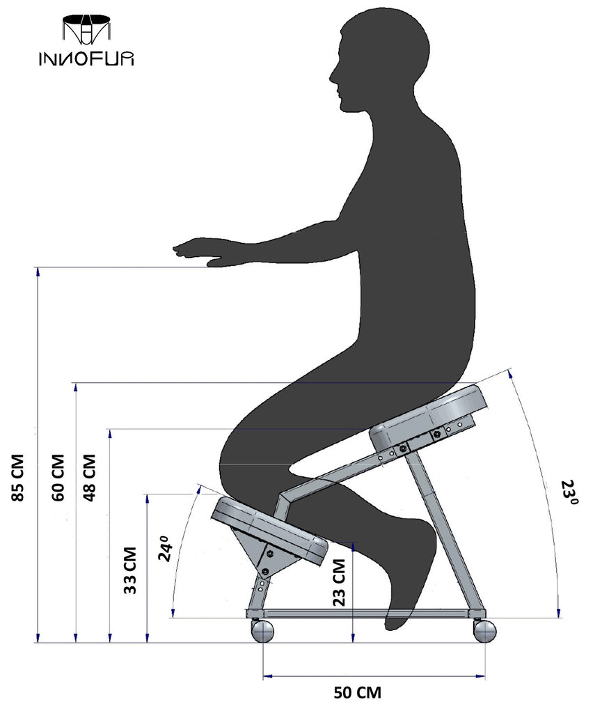 YOOMEMM Kneeling Chair Ergonomic for Office with Back Support,Walnut F