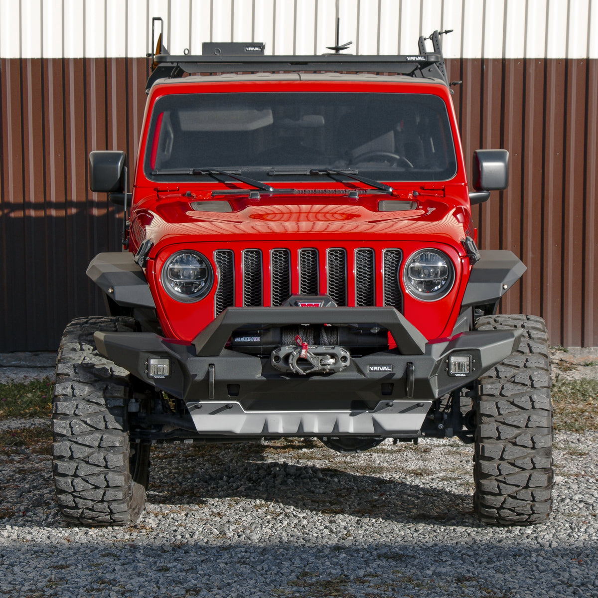 Rival Aluminum Front Bumper Jeep Wrangler JL & JK 2007-on With Lights —  Offroad and More