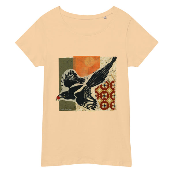 Women’s basic organic t-shirt, Magpie by Ouida Touchon
