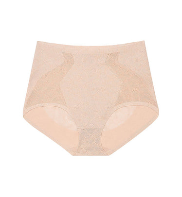 High Waisted Body Shaper Lumbar Pad Ion Fiber Women Tummy Control Sculpt  Underwear Briefs Firm Pant Waist Corset (Color : S1Coffee, Size : Medium)