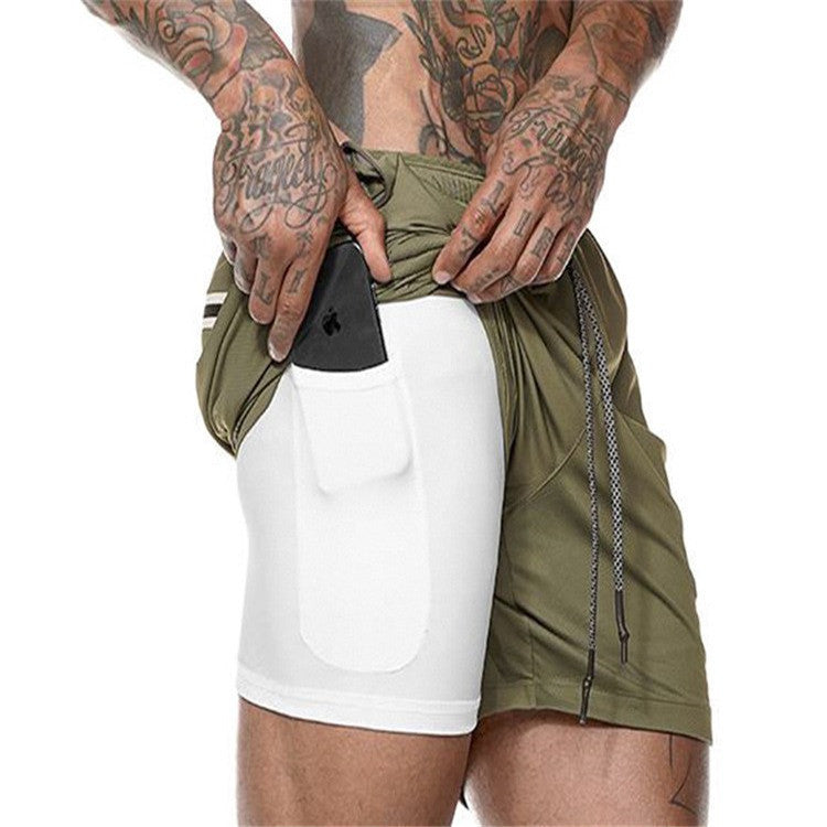 men's 2 in 1 workout shorts