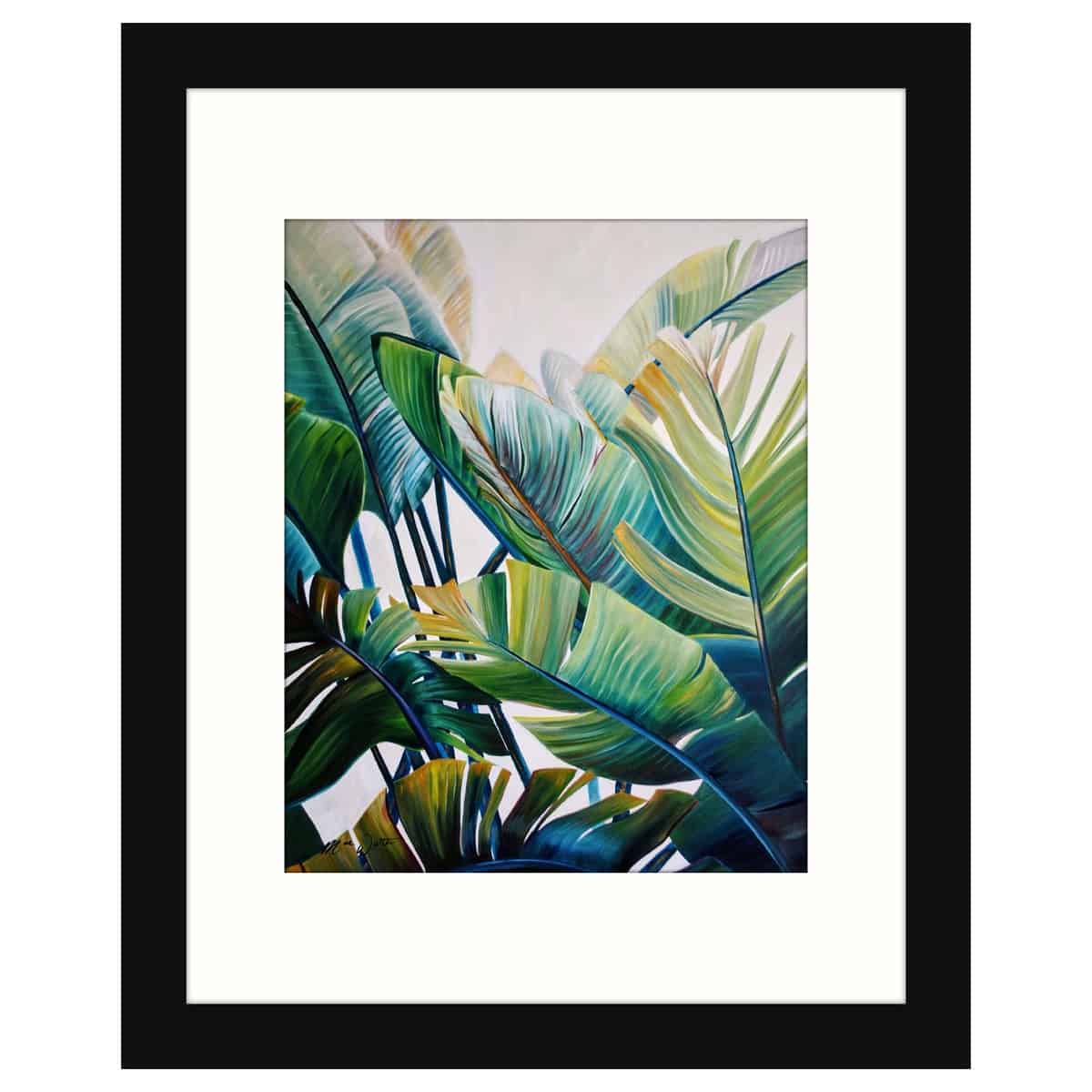 Banana Palms by Mae Waite - Matted Print – 808Arts.com